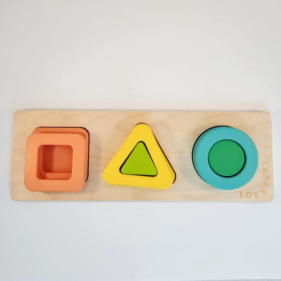 Lovevery Geo Shapes Puzzle from The Realist Play Kit 19-21 Mos - Missing Square - Picture 1 of 6